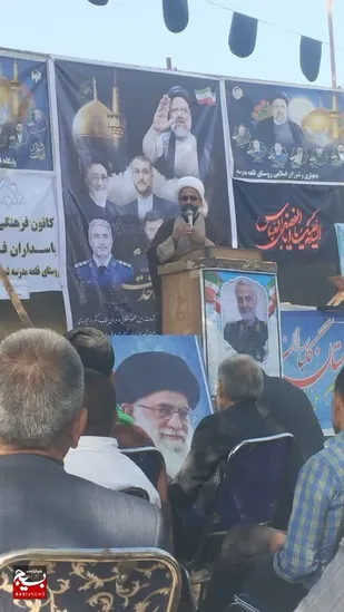 بزرگداشت شهادت رئیس جمهور در روستای قلعه مدرسه