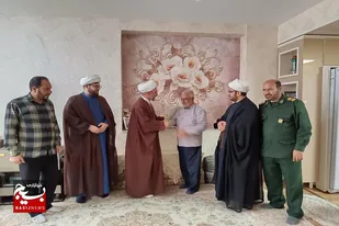 دیدار مسئول نمایندگی ولی فقیه در سپاه انصارالحسین(ع) با جانباز دفاع مقدس و وابسته سپاه در تویسرکان