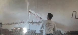 گزارش تصویری از مرمت و بازسازی خانه محروم در روستای"پلنگ آباد" اشتهارد