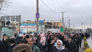 راهپیمایی مردم چرداول و آبدانان علیه اغتشاشگران