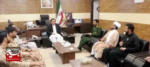 دیدار کارکنان ناحیه مقاومت بسیج تفتان با فرماندار جدید شهرستان