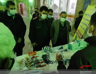 بازدید فرمانده ناحیه از غرفه سلامت پایگاه شهدای چهارسوق