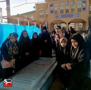 تجدید میثاق بسیجیان پایگاه مقاومت بسیج فدک با آرمان&zwnj;های شهدا
