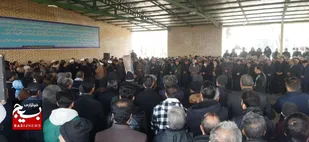 تشییع پدر شهید اخباری در نیشابور