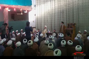 دیدار صمیمانه علما و فضلای همدانی با مراجع معظم تقلید قم