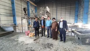 بازدید امام جمعه از واحد تولیدی شمش های فولادی در فرادنبه