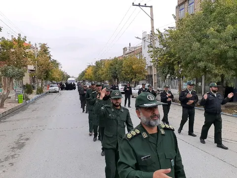 کاروان غم و عزاداری نیروهای مسلح و هیات مذهبی در کمیجان