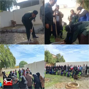 برگزاری پویش نهالکاری در مرکز روزانه آموزشی و توانبخشی سالمندان &laquo;طلوع امید&raquo; شهرستان گتوند