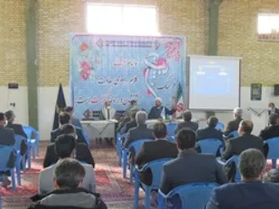 جلسه شورای اداری دراولین روزازهفته بسیج به میزبانی ناحیه بویین میاندشت