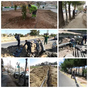 اجرای عملیات راه اندازی شبکه آب خام در راستای بهبود راندمان آبیاری در شاهرود