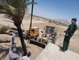 آماده سازی محل برگزاری واقعه غدیر شهرستان راور