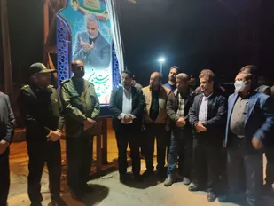 رونمایی از المان سپهبد سلیمانی در بخش ایثار