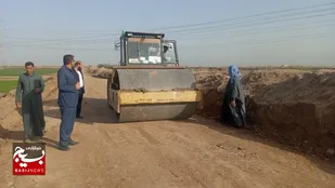 ترمیم راه مواصلاتی عشایری منطقه سید عبود در حمیدیه