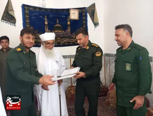 دیدار فرمانده ناحیه مقاومت بسیج سپاه نیکشهر با امام جمعه بخش دهان