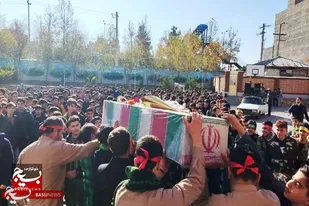 تشییع پیکر مطهر شهدای گمنام در ۱۳ آموزشگاه نهاوند
