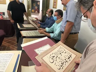آثار خوشنویسی ارسالی به دبیرخانه جشنواره وقف چشمه همیشه جاری، مورد داوری قرار گرفت
