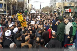 راهپیمایی ضد آمریکایی مردم ملایر