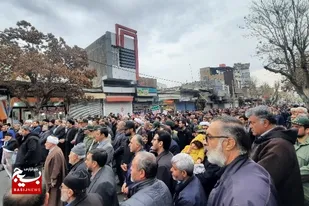 هزاران نفر از مردم میانه علیه استکبار و تروریسم جهانی، راهپیمایی کردند