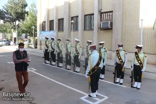مراسم صبحگاه مشترک نیروی انتظامی در ستاد فرماندهی نیروی انتظامی فلاورجان