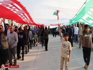 راهپیمایی مردم دیّر علیه اغتشاشگران