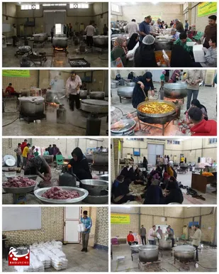 طبخ ۲۰۰۰پرس غذای گرم در شهر منصوریه بهبهان