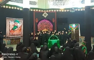مراسم شیرخوارگان حسینی در شبستان مسجد صاحب الزمان(عج)