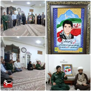 دیدار فرمانده سپاه نقده با خانواده معظم شهدا به مناسبت هفته بسیج