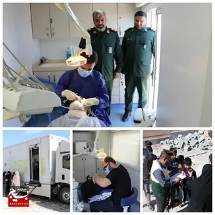 ارائه خدمات دندانپزشکی رایگان توسط گروه جهادی  بسیج جامعه پزشکی سپاه بستک در روستای خلوص شهرستان بستک