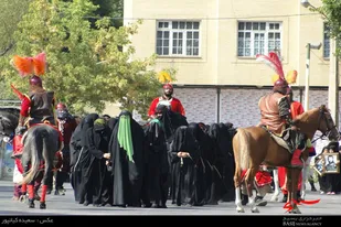 حرکت نمادین کاروان امام حسین(ع) در همدان
