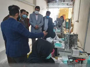بازدید از مرکز تولید ماسک سه لایه در آمل