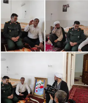 دیدار فرمانده محترم سپاه الغدیر استان یزد با خانواده روحانی شهید احمد زعیم