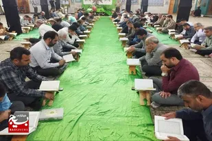 برگزاری محفل قرآنی به نیابت از شهدای خدمت در مسجد جامع اسدآباد
