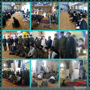 حضور دانش آموزان بسیجی دهاقان در نماز جمعه