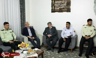 دیدار مسئولان ورزش و فراجا با خانواده شهید ورزشکار نیروی انتظامی + تصاویر