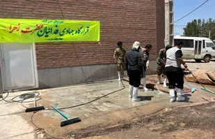 اعزام قرارگاه جهادی بسیج سازندگی سپاه شهرستان عنبرآباد به مناطق سیل زده رفسنجان