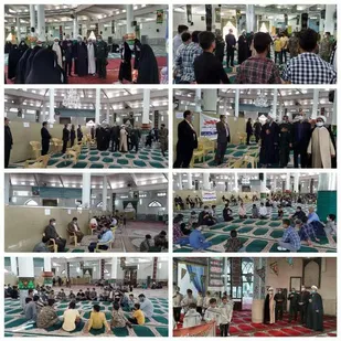 برپایی میز خدمت در مصلی نماز جمعه شهرستان فردوس