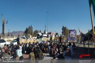 برگزاری اولین سالگرد شهید سلیمانی توسط بسیجیان حوزه امام حسین (ع)خاش