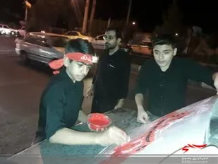 برپایی ایستگاه صلواتی پایگاه بسیج شهید کلاهدوز
