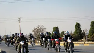 رژه موتوری بسیجیان برخوار به مناسبت سالگرد شهادت حاج قاسم