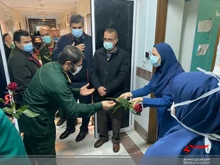 خداقوت فرمانده سپاه گلوگاه به کادر درمانی+ تصاویر