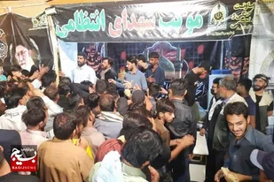 خدمت رسانی موکب شهدای انتظامی به زائران پاکستانی