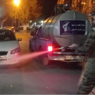 ضدعفونی محلات توسط جهادگران سپاه بینالود