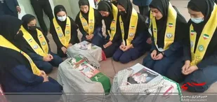 مراسم گرامیداشت سه شهید دانش آموز حادثه تروریستی شاهچراغ