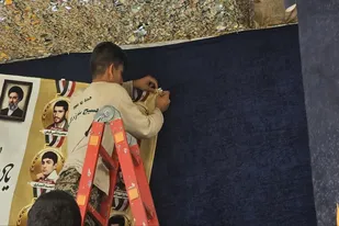نوجوانان و جوانان سرخه پای کار یادواره شهدا