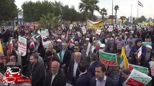 حضور باشکوه بوشهری&zwnj;ها در راهپیمایی ۲۲ بهمن/ طنین فریاد مرگ بر آمریکا در کنار خلیج فارس