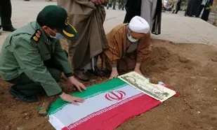 مراسم بزرگداشت شهید گمنام پادگان شهدای ۱۹ دی قم