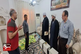 عیادت مسئولان شهرستان دشتی از فرمانده جهادی پایگاه بقیه&zwnj;الله و رزمنده دفاع مقدس