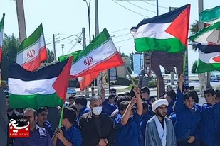 تجمع مردم گناوه  در همدردی با ملت مظلوم فلسطین