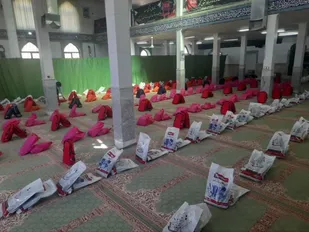 توزیع ۱۰۰۰ بسته لوازم التحریر در کمیجان