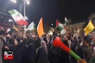 سیل جمعیت و حمایت مردم همدان از عملیات وعده صادق ۲